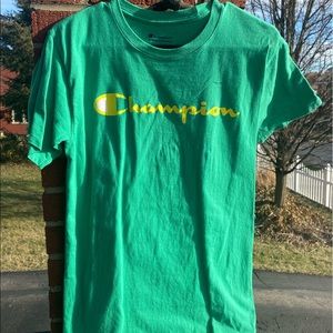 mens green champion shirt